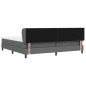vidaXL Letto con Rete e Materasso Grigio Scuro 200x200 cm in Tessuto