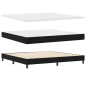 vidaXL Letto a box con materasso Nero 200x200 cm Tessuto vidaXL Letto a box con materasso Nero 200x200 cm Tessuto