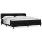 vidaXL Letto a box con materasso Nero 200x200 cm Tessuto vidaXL Letto a box con materasso Nero 200x200 cm Tessuto