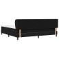 vidaXL Letto a box con materasso Nero 200x200 cm Tessuto vidaXL Letto a box con materasso Nero 200x200 cm Tessuto