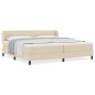 vidaXL Letto Box Spring con Materasso Crema 200x200 cm Tessuto vidaXL Letto Box Spring con Materasso Crema 200x200 cm Tessuto