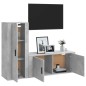 Set di Mobili Porta TV 2 pz Grigio Cemento in Legno Multistrato Set di Mobili Porta TV 2 pz Grigio Cemento in Legno Multistrato
