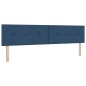 vidaXL Letto Box Spring con Materasso Blu 200x200 cm Tessuto vidaXL Letto Box Spring con Materasso Blu 200x200 cm Tessuto