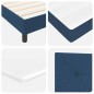 vidaXL Letto Box Spring con Materasso Blu 200x200 cm Tessuto vidaXL Letto Box Spring con Materasso Blu 200x200 cm Tessuto