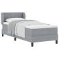 Letto Box Spring con Materasso Grigio Chiaro 80x200 cm Tessuto Letto Box Spring con Materasso Grigio Chiaro 80x200 cm Tessuto