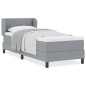 Letto Box Spring con Materasso Grigio Chiaro 80x200 cm Tessuto Letto Box Spring con Materasso Grigio Chiaro 80x200 cm Tessuto