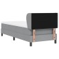 Letto Box Spring con Materasso Grigio Chiaro 80x200 cm Tessuto Letto Box Spring con Materasso Grigio Chiaro 80x200 cm Tessuto