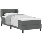 Letto a molle con materasso vidaXL Grigio scuro 80x200 cm Tessuto