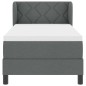 Letto a molle con materasso vidaXL Grigio scuro 80x200 cm Tessuto