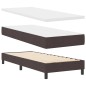 vidaXL Letto a Struttura con Materasso Marrone Scuro 80x200 cm Tessuto vidaXL Letto a Struttura con Materasso Marrone Scuro 80x200 cm Tessuto