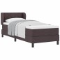 vidaXL Letto a Struttura con Materasso Marrone Scuro 80x200 cm Tessuto vidaXL Letto a Struttura con Materasso Marrone Scuro 80x200 cm Tessuto