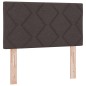 vidaXL Letto a Struttura con Materasso Marrone Scuro 80x200 cm Tessuto vidaXL Letto a Struttura con Materasso Marrone Scuro 80x200 cm Tessuto