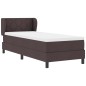 vidaXL Letto a Struttura con Materasso Marrone Scuro 80x200 cm Tessuto vidaXL Letto a Struttura con Materasso Marrone Scuro 80x200 cm Tessuto