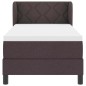 vidaXL Letto a Struttura con Materasso Marrone Scuro 80x200 cm Tessuto vidaXL Letto a Struttura con Materasso Marrone Scuro 80x200 cm Tessuto