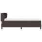 vidaXL Letto a Struttura con Materasso Marrone Scuro 80x200 cm Tessuto vidaXL Letto a Struttura con Materasso Marrone Scuro 80x200 cm Tessuto