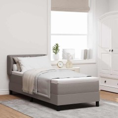vidaXL Letto Box Springs con Materasso Tortora 80x200 cm Tessuto