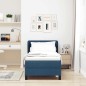 vidaXL Letto a Box con Materasso Blu 80x200 cm in Tessuto