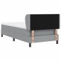 vidaXL Letto Box Spring con Materasso Grigio Chiaro 90x190 cm Tessuto