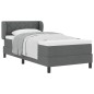 lettino box spring con materasso vidaXL grigio scuro 90x190 cm in tessuto
