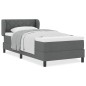 lettino box spring con materasso vidaXL grigio scuro 90x190 cm in tessuto