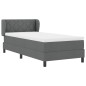 lettino box spring con materasso vidaXL grigio scuro 90x190 cm in tessuto