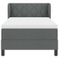 lettino box spring con materasso vidaXL grigio scuro 90x190 cm in tessuto