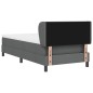 lettino box spring con materasso vidaXL grigio scuro 90x190 cm in tessuto
