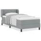letto a molle con materasso vidaXL Grigio chiaro 90x200 cm Tessuto letto a molle con materasso vidaXL Grigio chiaro 90x200 cm Tessuto
