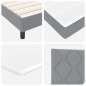 letto a molle con materasso vidaXL Grigio chiaro 90x200 cm Tessuto letto a molle con materasso vidaXL Grigio chiaro 90x200 cm Tessuto