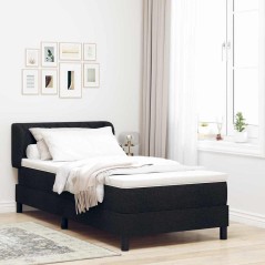vidaXL Letto Box Spring con Materasso Nero 90x200 cm Tessuto