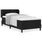 vidaXL Letto Box Spring con Materasso Nero 90x200 cm Tessuto vidaXL Letto Box Spring con Materasso Nero 90x200 cm Tessuto