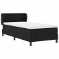 vidaXL Letto Box Spring con Materasso Nero 90x200 cm Tessuto vidaXL Letto Box Spring con Materasso Nero 90x200 cm Tessuto