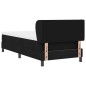 vidaXL Letto Box Spring con Materasso Nero 90x200 cm Tessuto vidaXL Letto Box Spring con Materasso Nero 90x200 cm Tessuto