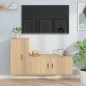 Set di Mobili Porta TV 2 pz Rovere Sonoma in Legno Multistrato Set di Mobili Porta TV 2 pz Rovere Sonoma in Legno Multistrato