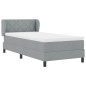 Letto a molle box con materasso - Grigio chiaro, 100x200 cm, Tessuto