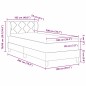 Letto a molle box con materasso - Grigio chiaro, 100x200 cm, Tessuto