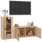 Set di Mobili Porta TV 2 pz Rovere Sonoma in Legno Multistrato Set di Mobili Porta TV 2 pz Rovere Sonoma in Legno Multistrato