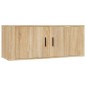 Set di Mobili Porta TV 2 pz Rovere Sonoma in Legno Multistrato Set di Mobili Porta TV 2 pz Rovere Sonoma in Legno Multistrato