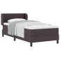 vidaXL Letto a Box con Materasso Marrone Scuro 100x200 cm Tessuto