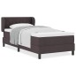 vidaXL Letto a Box con Materasso Marrone Scuro 100x200 cm Tessuto