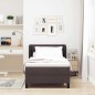 vidaXL Letto a Box con Materasso Marrone Scuro 100x200 cm Tessuto
