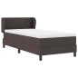 vidaXL Letto a Box con Materasso Marrone Scuro 100x200 cm Tessuto