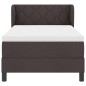 vidaXL Letto a Box con Materasso Marrone Scuro 100x200 cm Tessuto