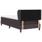 vidaXL Letto a Box con Materasso Marrone Scuro 100x200 cm Tessuto