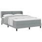 Letto con rete a doghe e materasso vidaXL Grigio chiaro 140x190 cm in tessuto Letto con rete a doghe e materasso vidaXL Grigio chiaro 140x190 cm in tessuto