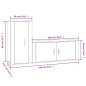 Set di Mobili Porta TV 2 pz Rovere Sonoma in Legno Multistrato Set di Mobili Porta TV 2 pz Rovere Sonoma in Legno Multistrato