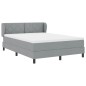 Letto con rete a doghe e materasso vidaXL Grigio chiaro 140x190 cm in tessuto Letto con rete a doghe e materasso vidaXL Grigio chiaro 140x190 cm in tessuto
