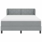 Letto con rete a doghe e materasso vidaXL Grigio chiaro 140x190 cm in tessuto Letto con rete a doghe e materasso vidaXL Grigio chiaro 140x190 cm in tessuto