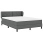 Letto Box Spring vidaXL con Materasso - Grigio Scuro, 140x190 cm, Tessuto