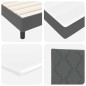 Letto Box Spring vidaXL con Materasso - Grigio Scuro, 140x190 cm, Tessuto